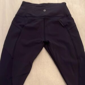 Lululemon Dark Navy Blue High-Waisted Leggings